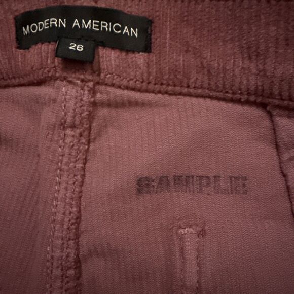 Modern American 26 Corduroy Marley Vintage Mauve Wide Leg Pants NWT - Picture 7 of 12
